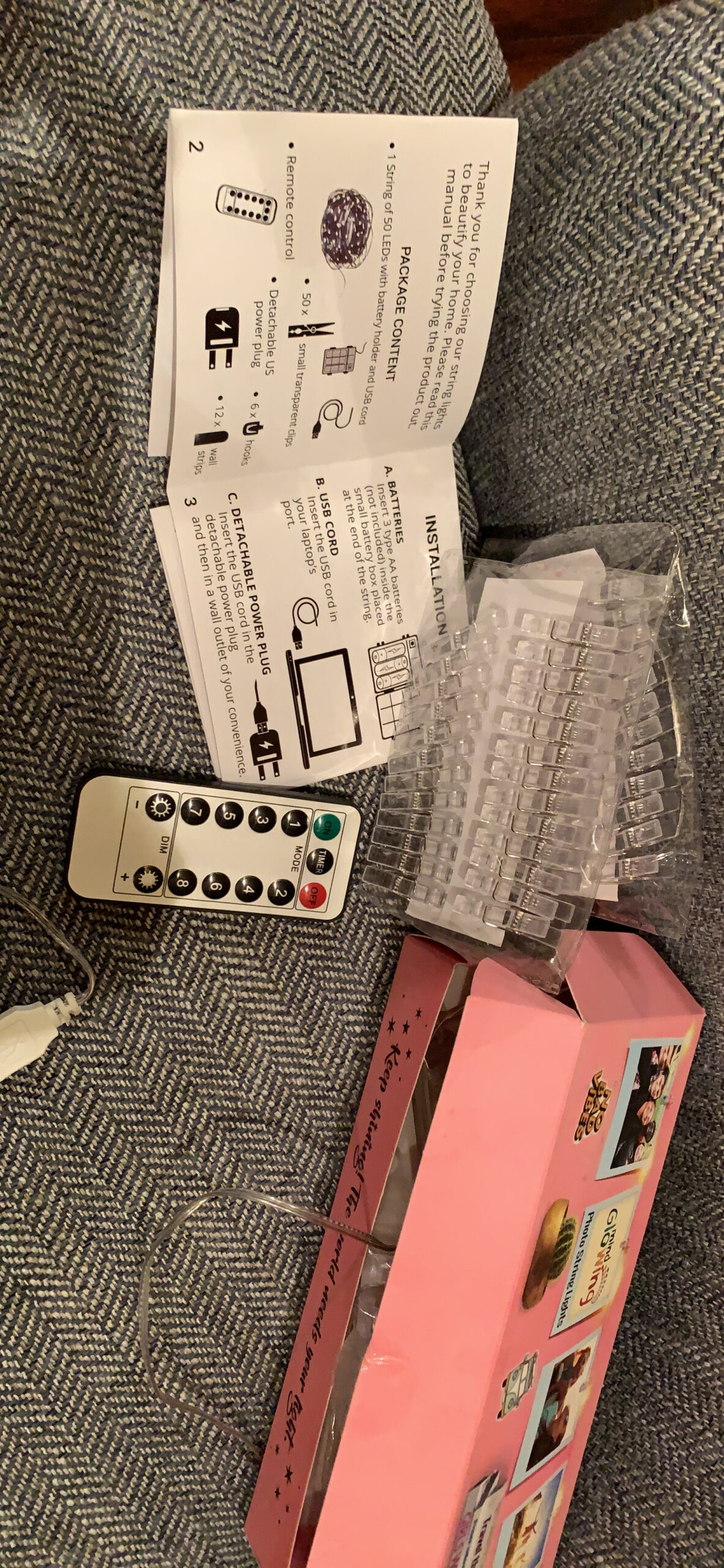 Mind-Glowing Photo Clip String Lights - Fairy Light with Clips for Pictures - Teen Girl Gifts Trendy Stuff - Birthday Gifts for 8 9 10 11 12 13 14 Year Old Girls - Tween Girl Gifts (50 LED, 16.4 ft) - Customer Photo 1