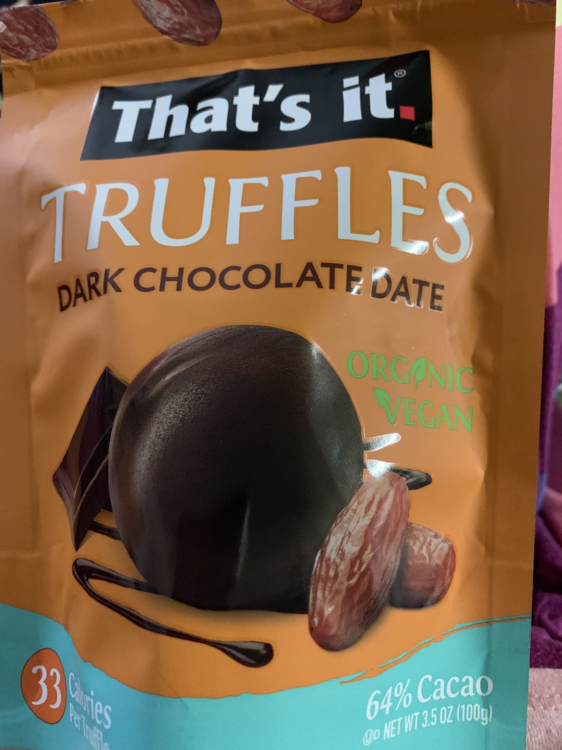 That's it Organic Dark Chocolate & Date Truffles. 100% Plant-Based, Vegan, Gluten-Free, All Natural (3 Pack) - Customer Photo 2
