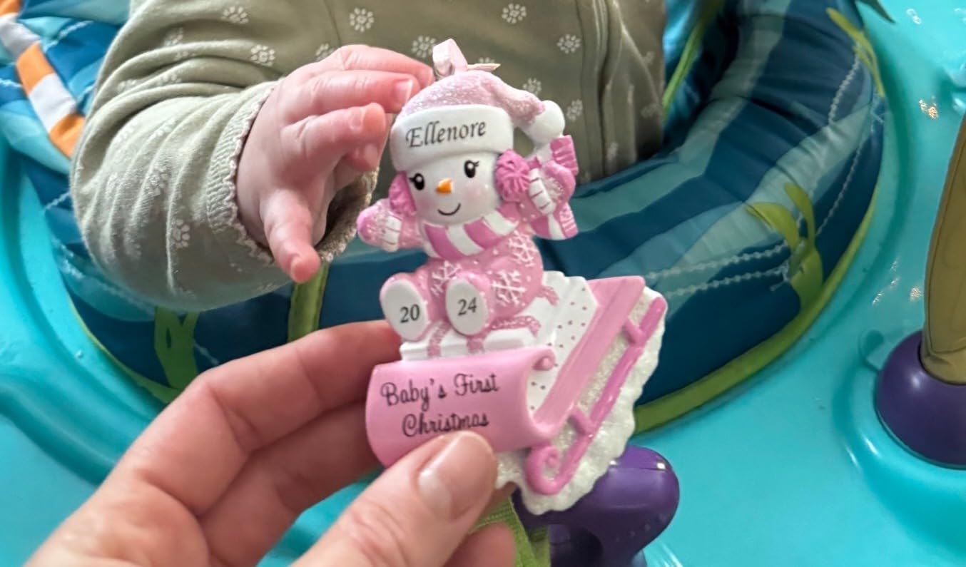 2025 Baby's First Christmas Ornament – Baby Girl in Stocking Personalized Holiday Keepsake – Custom My 1st Christmas Ornament for Baby & Grandbaby – Engraved Gift for Newborn's 1st Xmas Customer Review 2025 Baby's First Christmas Ornament – Baby Girl in Stocking Personalized Holiday Keepsake – Custom My 1st Christmas Ornament for Baby & Grandbaby – Engraved Gift for Newborn's 1st Xmas - Customer Photo 2