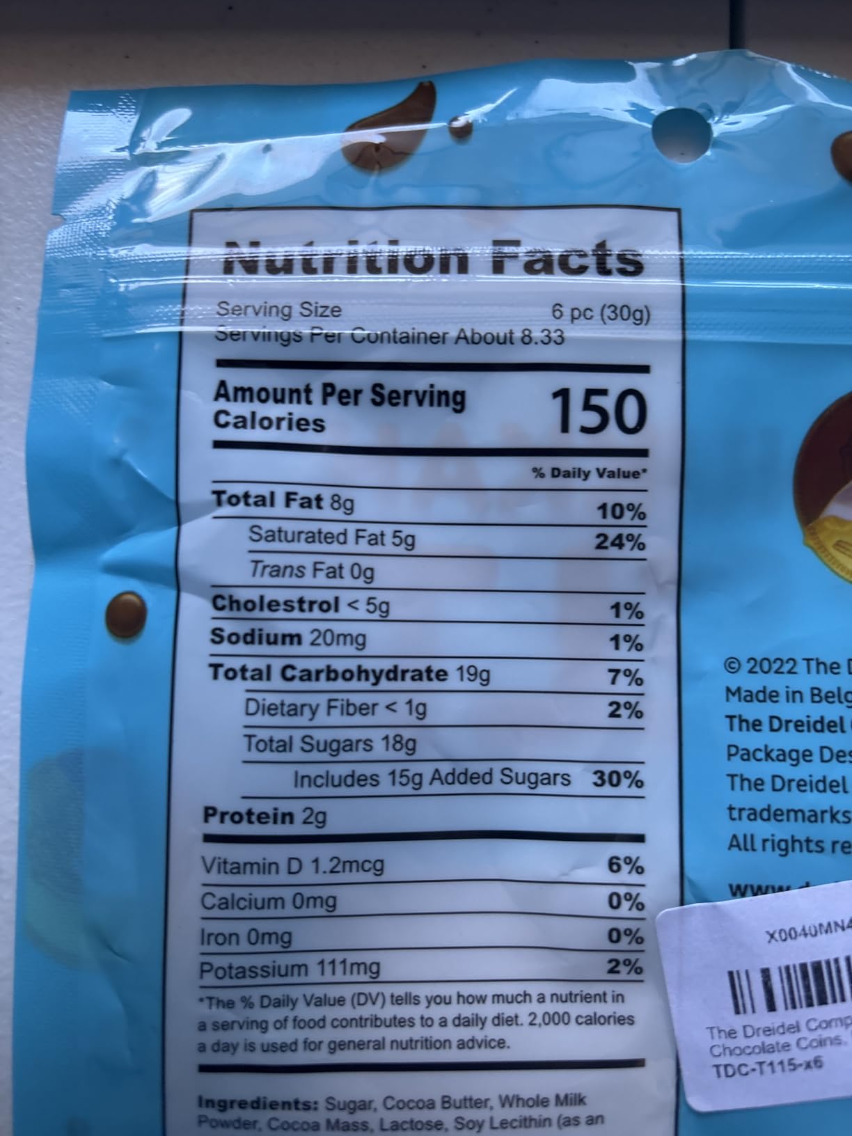 The Dreidel Company Hanukkah Chocolate Gelt, 6-Pack Mesh Bags 24 Total Coins of Milk Chocolate Coins, Kosher Certified Dairy Dreidel and Menorah Design - Customer Photo 2