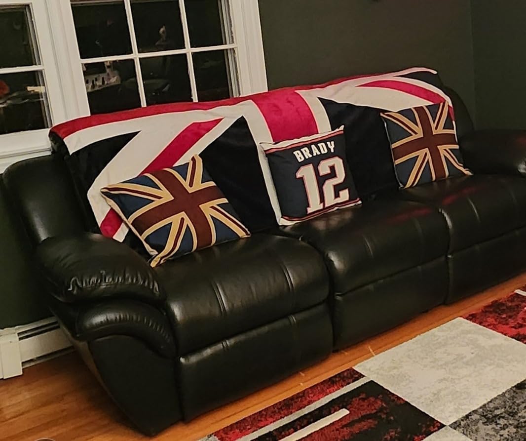 Sviuse British Flag Blanket, Super Soft Union Jack Throw Blanket UK British Stuff British Gifts for Bed Couch Chair Twin Size British Items 60x80 inches - Customer Photo 2