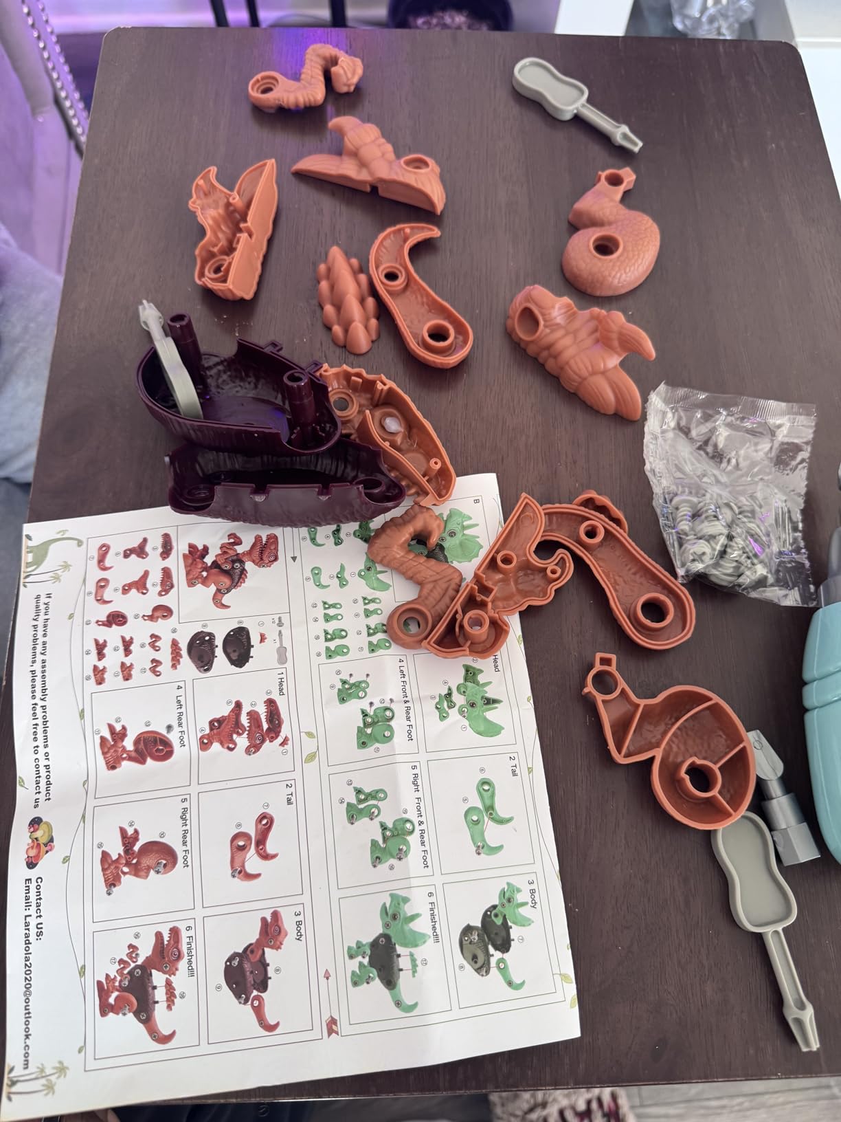 Laradola Dinosaur Toys for 3 4 5 6 7 8 Year Old Boys, Take Apart Dinosaur Toys for Kids 3-5 5-7 STEM Construction Building Kids Toy with Electric Drill, Party Christmas Birthday Gifts Boys Girls - Customer Photo 1