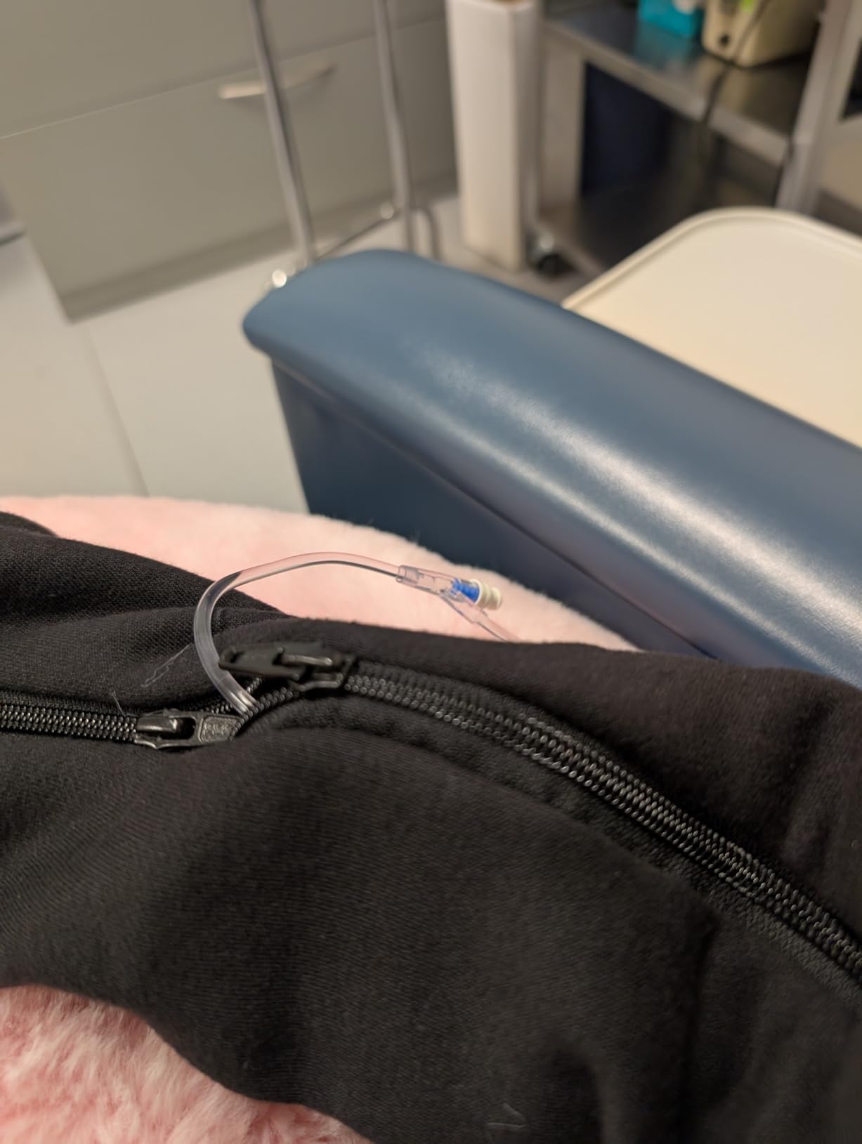 Inspired Comforts Dialysis Port Access Unisex Hoodie with Two Way Arm Access Zip Customer Review Inspired Comforts Dialysis Port Access Unisex Hoodie with Two Way Arm Access Zip - Customer Photo 4