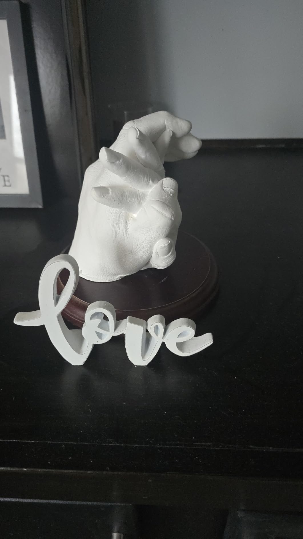 Hula Home Hand Casting Kit for Couples or Family with Mounting Plaque | Anniversary DIY Gifts Her & Him, Keepsake Sculpture Wedding Kids - Customer Photo 2