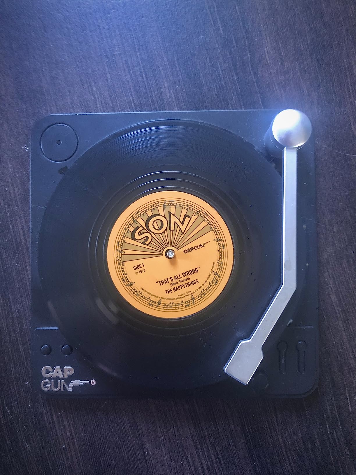 Funny Retro Record Coasters for Drinks with Vinyl Player Holder for Music Lovers,Set of 6 Conversation Piece Sayings Drink Coaster - Customer Photo 1