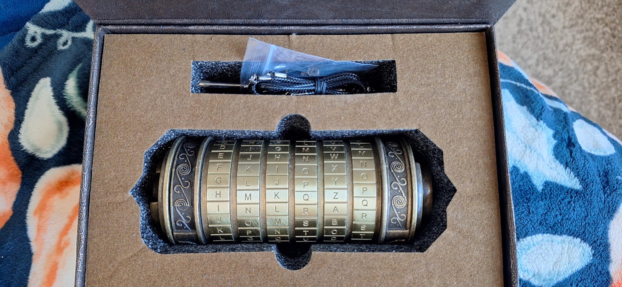 Cryptex Da Vinci Code Mini Cryptex Lock Puzzle Boxes with Hidden Compartments Anniversary Valentine's Day Romantic Birthday Gifts for Her Gifts for Girlfriend Box for Men - Customer Photo 1