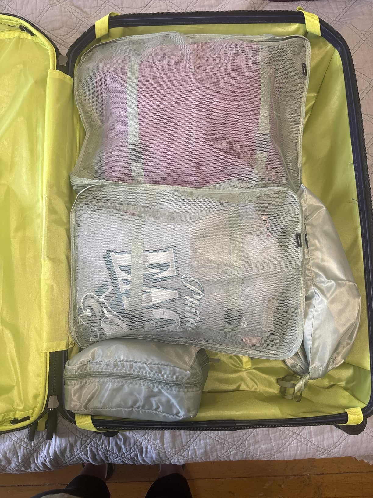 BAGAIL 8 Set Packing Cubes Luggage Packing Organizers for Travel Accessories-Cream - Customer Photo 2