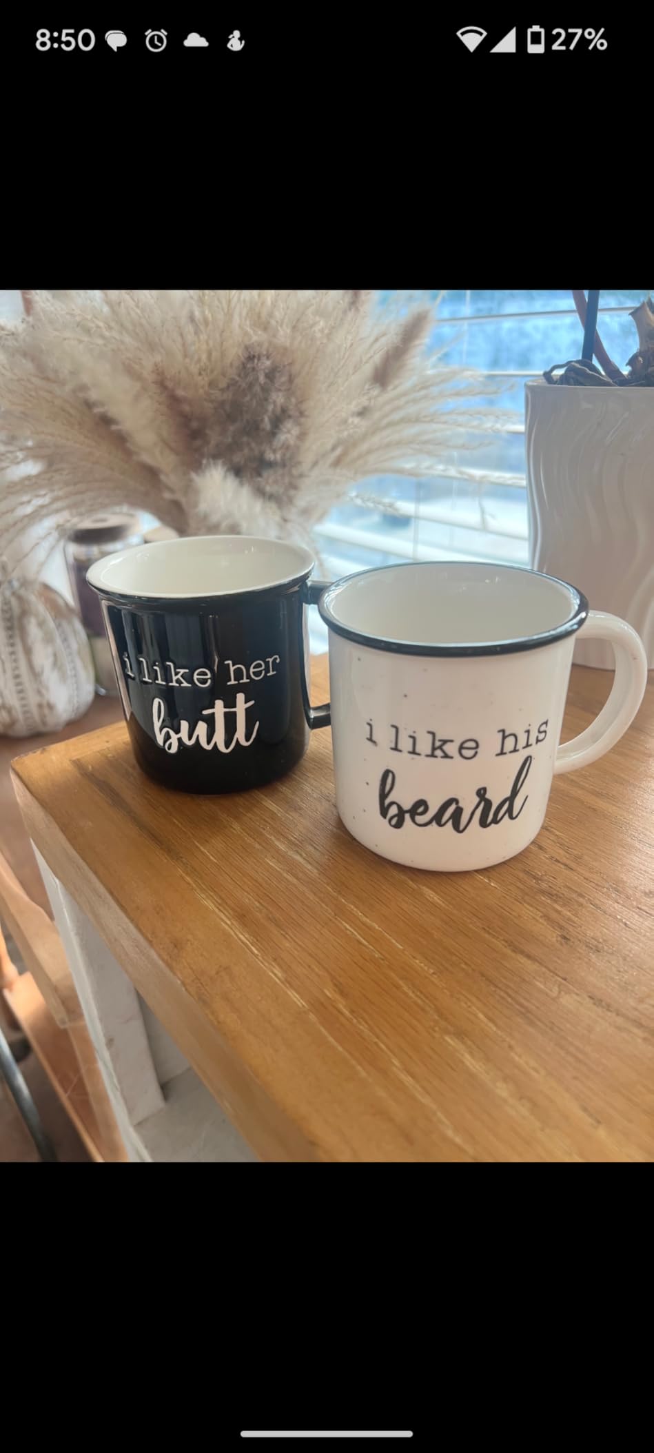 MAINEVENT His And Hers Mugs Set Of 2 Coffee Mug 11 Ounce, Cute Matching Coffee Mug Couples for Anniversary, Engagement Him Her Gift Customer Review MAINEVENT His And Hers Mugs Set Of 2 Coffee Mug 11 Ounce, Cute Matching Coffee Mug Couples for Anniversary, Engagement Him Her Gift - Customer Photo 1