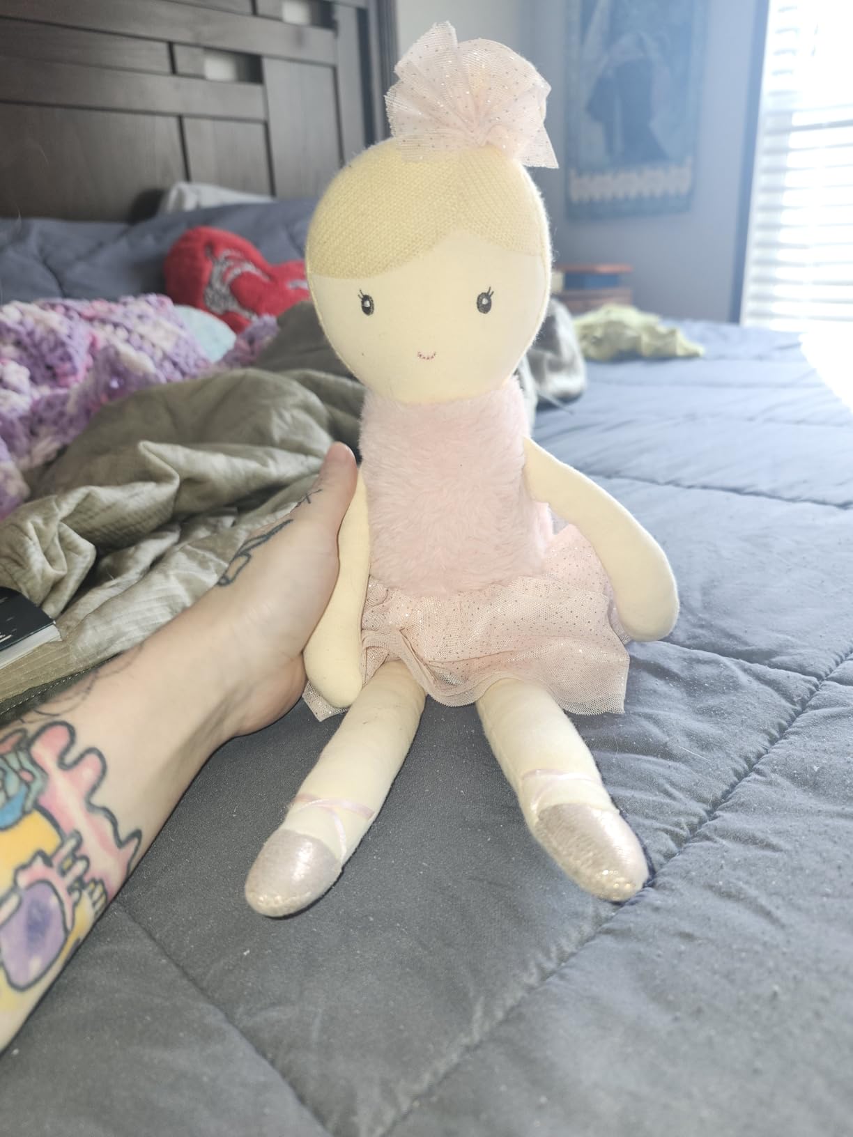 Bearington Collection Lil' Brunette Ballerina 16.5 In - Stuffed Ballerina Doll - Plush Toys for Girls - Customer Photo 1