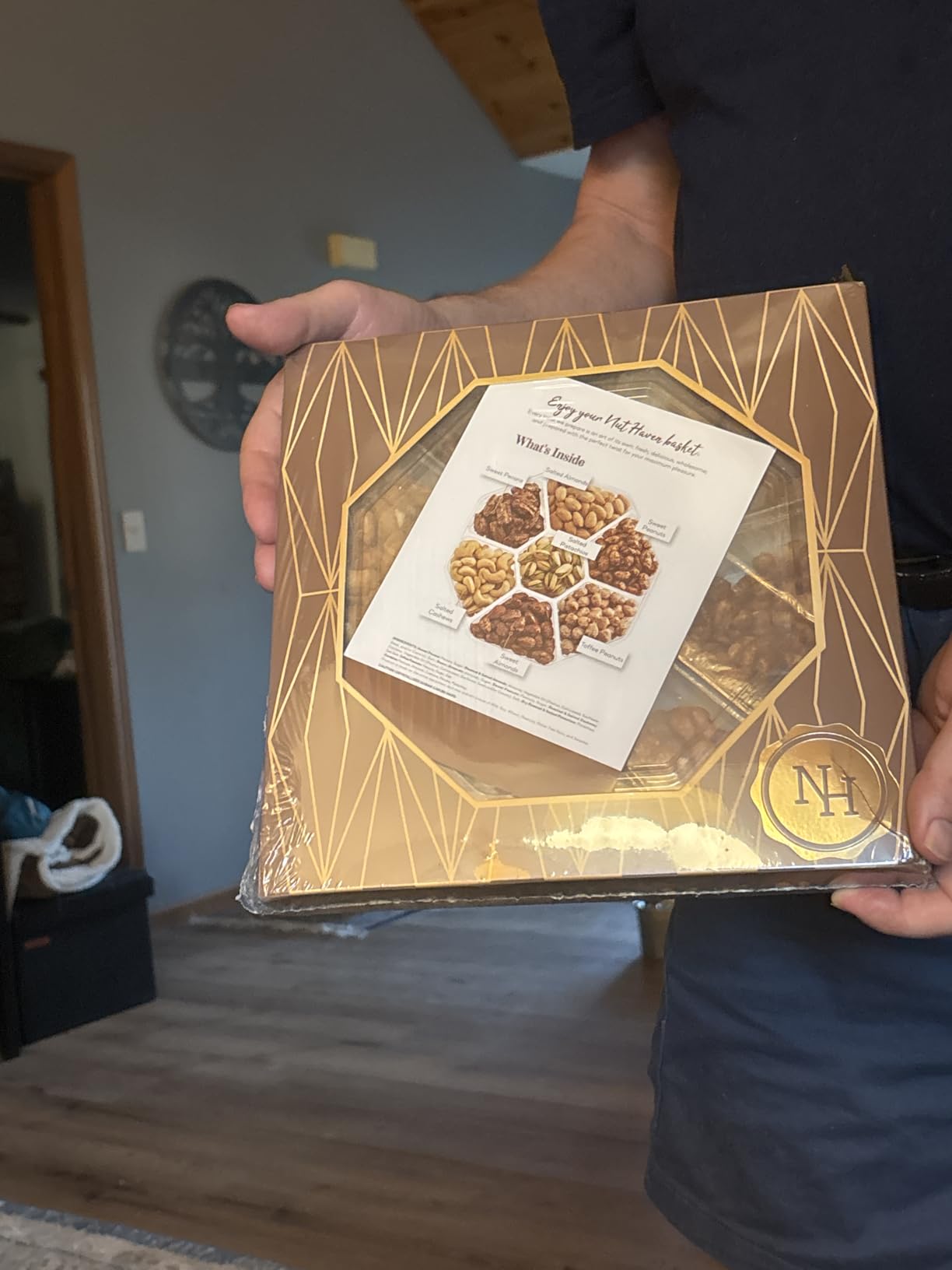 Holiday Christmas Nuts Gift Basket - Assortment of Sweet & Roasted Salted Gourmet Nuts - Assorted Food Gift Box for Christmas, Holiday, Family, Sympathy, Men & Women. - Customer Photo 5