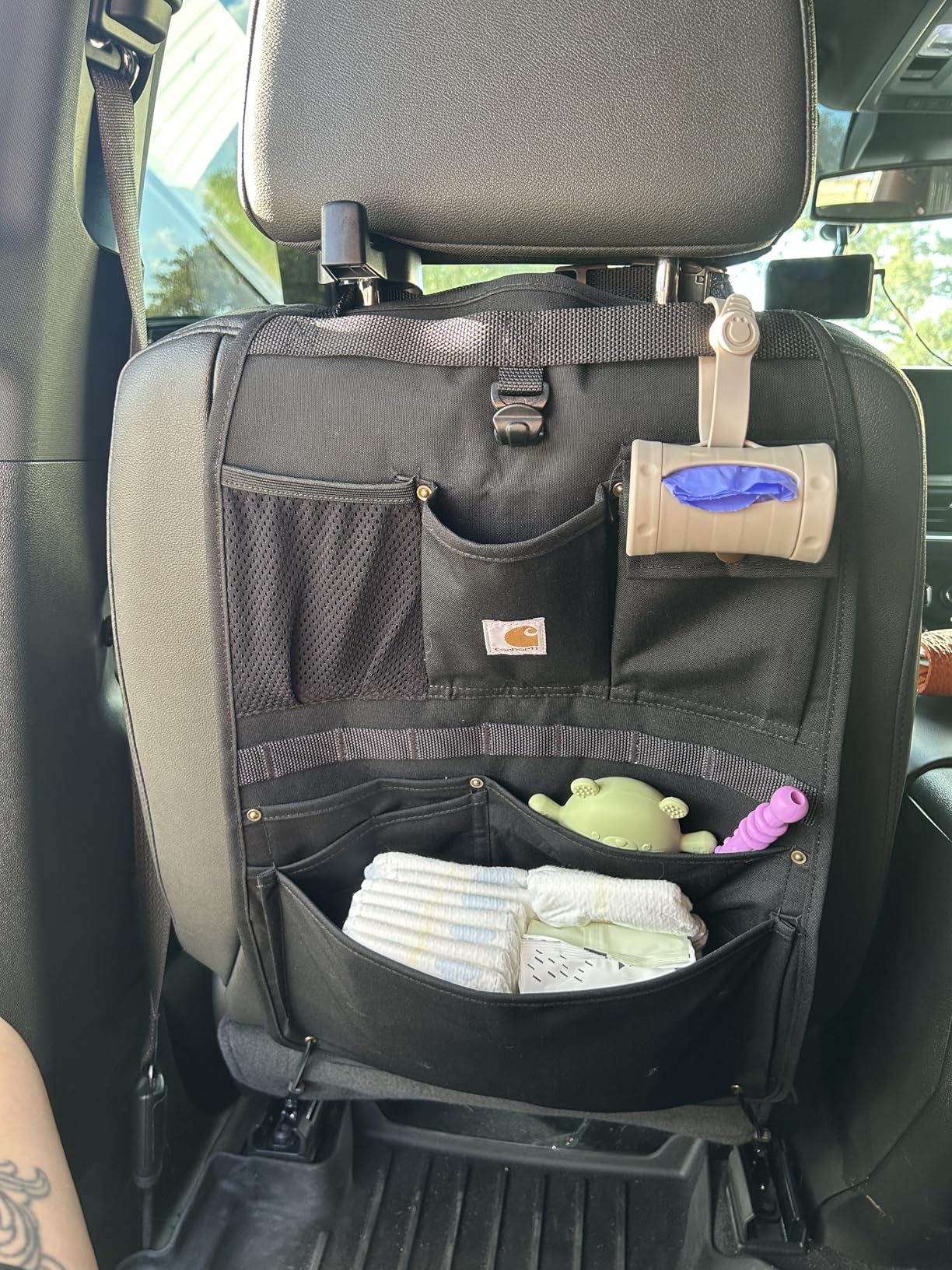 Carhartt Universal Nylon Duck Seat Back Organizer, Black - Customer Photo 3