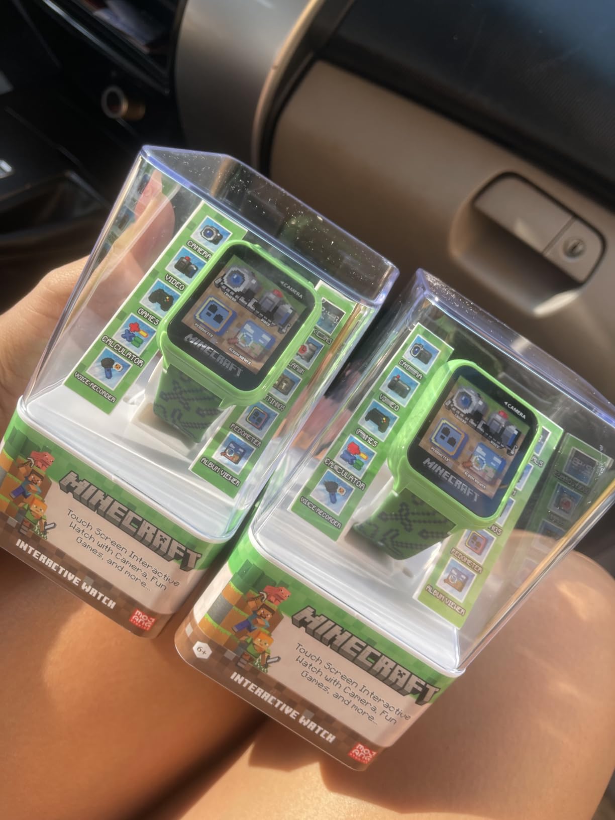 Minecraft Kids Smart Watch – Touchscreen Interactive Watch with 10 Customizable Clock Faces, Built-in Camera, Video Recorder, Alarm, Calculator, Games & Pedometer – Fits Wrists 5.5