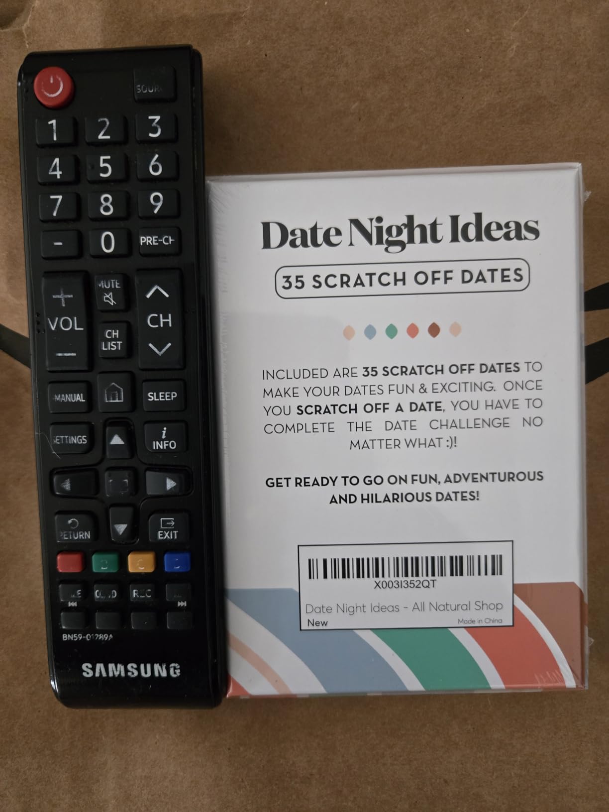 Romantic & Fun Scratch Off Date Night Ideas Card Game - Perfect Couples Gift for Boyfriend, Girlfriend, Wife, Husband, Engagement, Birthday or Anniversaries - Christmas Stocking Stuffer for Her or Him - Customer Photo 1