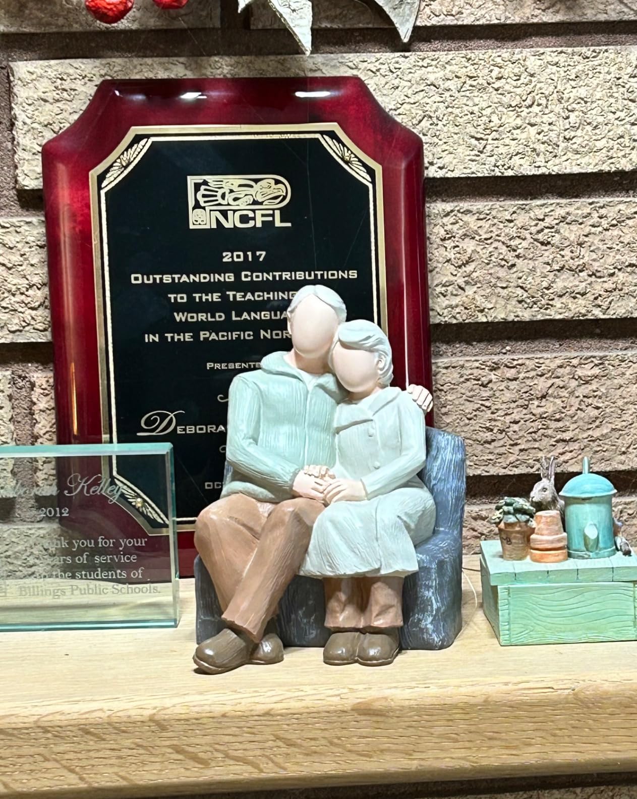 Couple Anniversary Sculpted Hand-Painted Figure Gifts Husband and Wife Wedding Figurine Gift, Happy 10th - 80th Anniversary Statue for Him and Her Together - Customer Photo 1