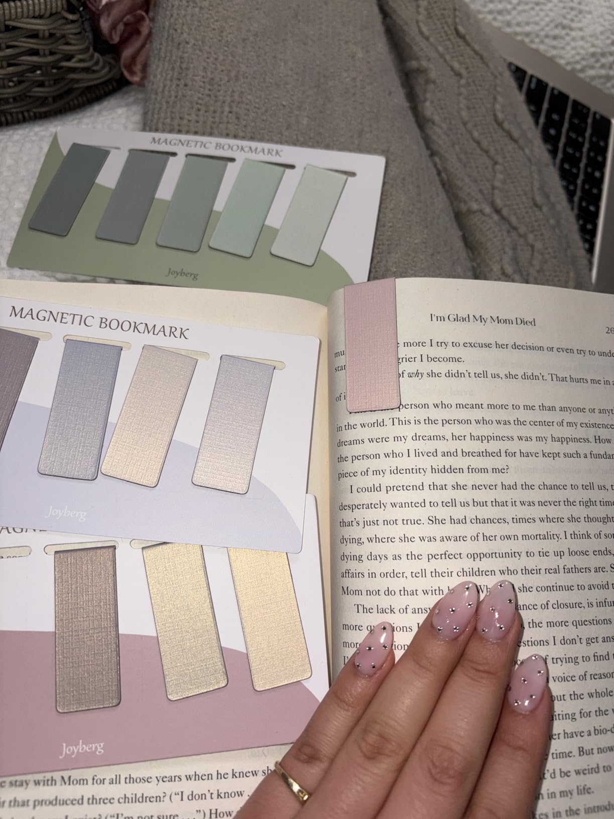 15 Pieces Bookmark, Magnetic Bookmarks for Women, Men, Book Lovers, Page Markers for Students Teachers Reading (Misty, Ocean, Emerald) - Customer Photo 1