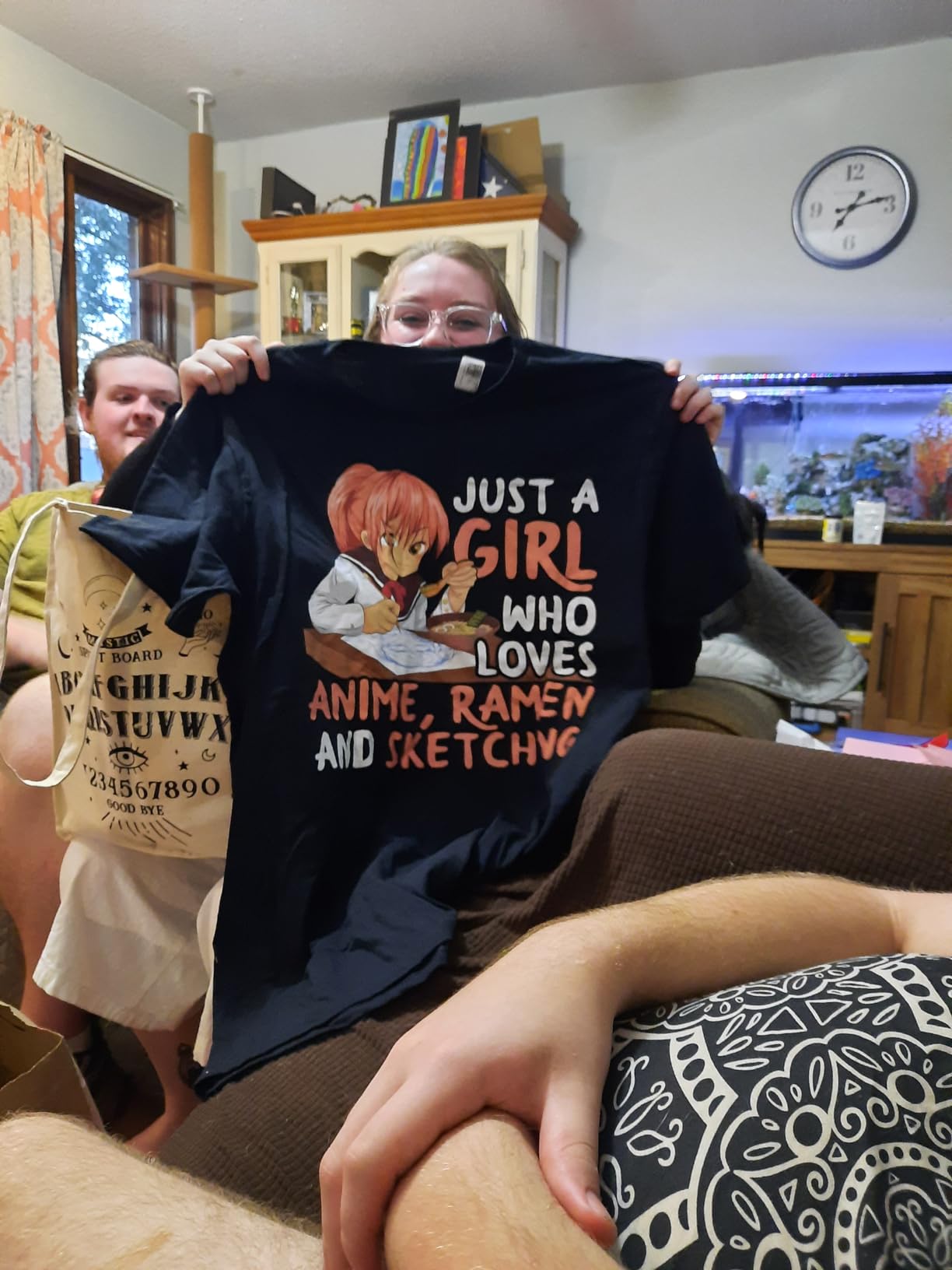 Just A Girl Who Loves Anime Ramen and Sketching Japan Anime T-Shirt Small - Customer Photo 1