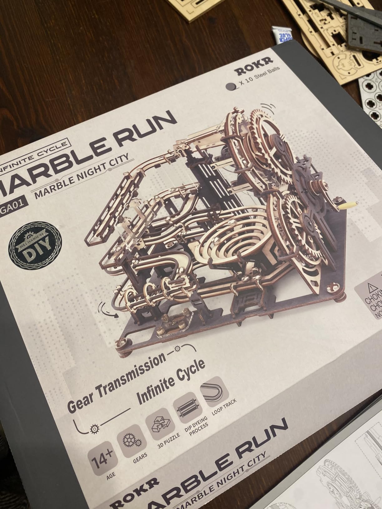 ROKR 3D Wooden Puzzles for Adults Marble Run Model Building Kit(LGA01 Marble Night City) Customer Review ROKR 3D Wooden Puzzles for Adults Marble Run Model Building Kit(LGA01 Marble Night City) - Customer Photo 2