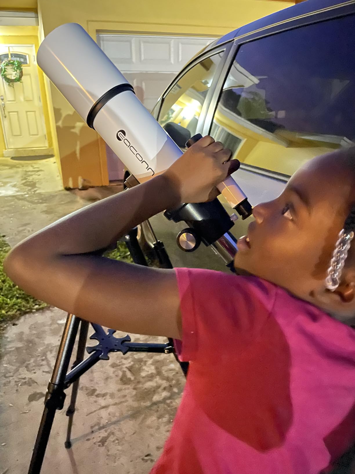 Telescopes for Adults Astronomy, 80mm Aperture 600mm Refractor Telescope for Kids & Beginners, Compact and Portable Travel Telescopio with Backpack - Customer Photo 1