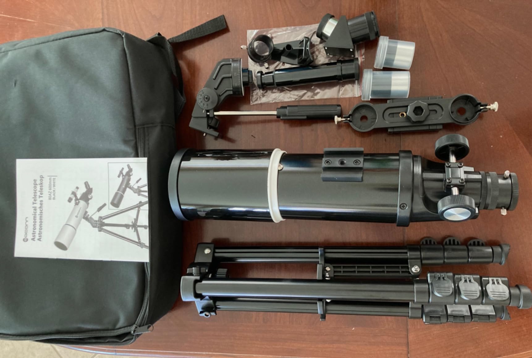 Telescopes for Adults Astronomy, 80mm Aperture 600mm Refractor Telescope for Kids & Beginners, Compact and Portable Travel Telescopio with Backpack - Customer Photo 3