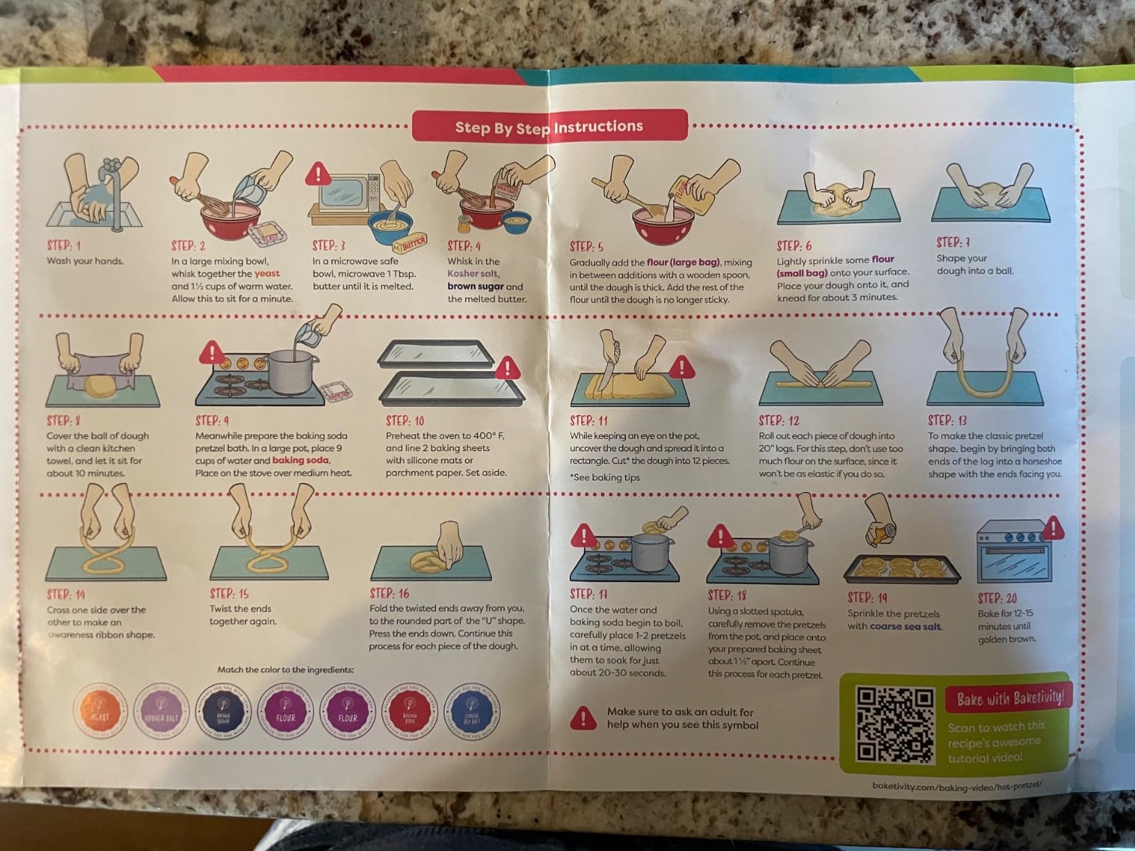 Pretzel Making Kit - Real Cooking Set for Kids Ages 5-12+ with Recipe and Ingredients - Kids Baking Set for Girls & Boys - Great Gift for Family Bonding - Customer Photo 2