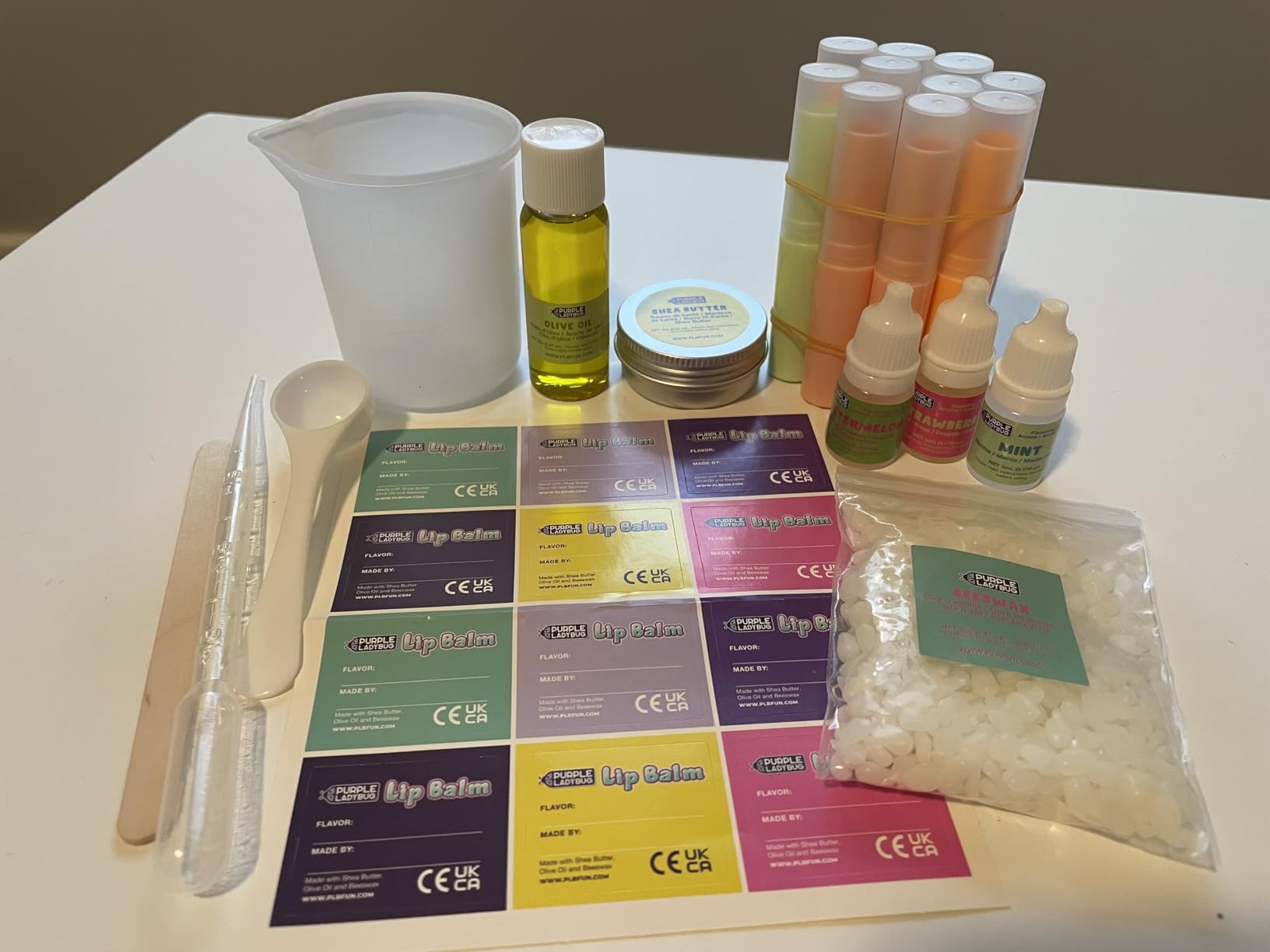 PURPLE LADYBUG DIY Lip Balm Making Kit - Girls Christmas Gift Idea for 8-12 Tweens & Teens, Gifts for 9 Year Old Girls - Natural Lip Care Craft, Make Your Own Lip Balm with 3 Flavors, STEM Science Customer Review PURPLE LADYBUG DIY Lip Balm Making Kit - Girls Christmas Gift Idea for 8-12 Tweens & Teens, Gifts for 9 Year Old Girls - Natural Lip Care Craft, Make Your Own Lip Balm with 3 Flavors, STEM Science - Customer Photo 1