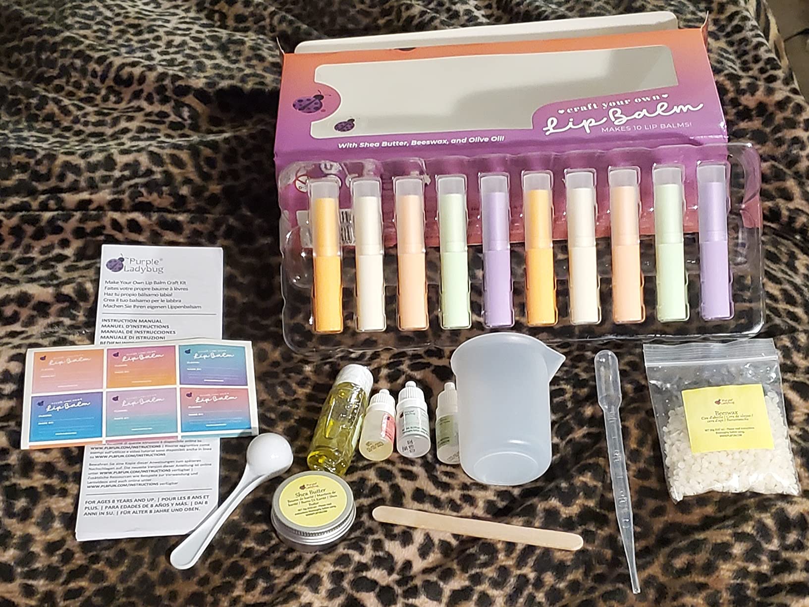 PURPLE LADYBUG DIY Lip Balm Making Kit - Girls Christmas Gift Idea for 8-12 Tweens & Teens, Gifts for 9 Year Old Girls - Natural Lip Care Craft, Make Your Own Lip Balm with 3 Flavors, STEM Science Customer Review PURPLE LADYBUG DIY Lip Balm Making Kit - Girls Christmas Gift Idea for 8-12 Tweens & Teens, Gifts for 9 Year Old Girls - Natural Lip Care Craft, Make Your Own Lip Balm with 3 Flavors, STEM Science - Customer Photo 2
