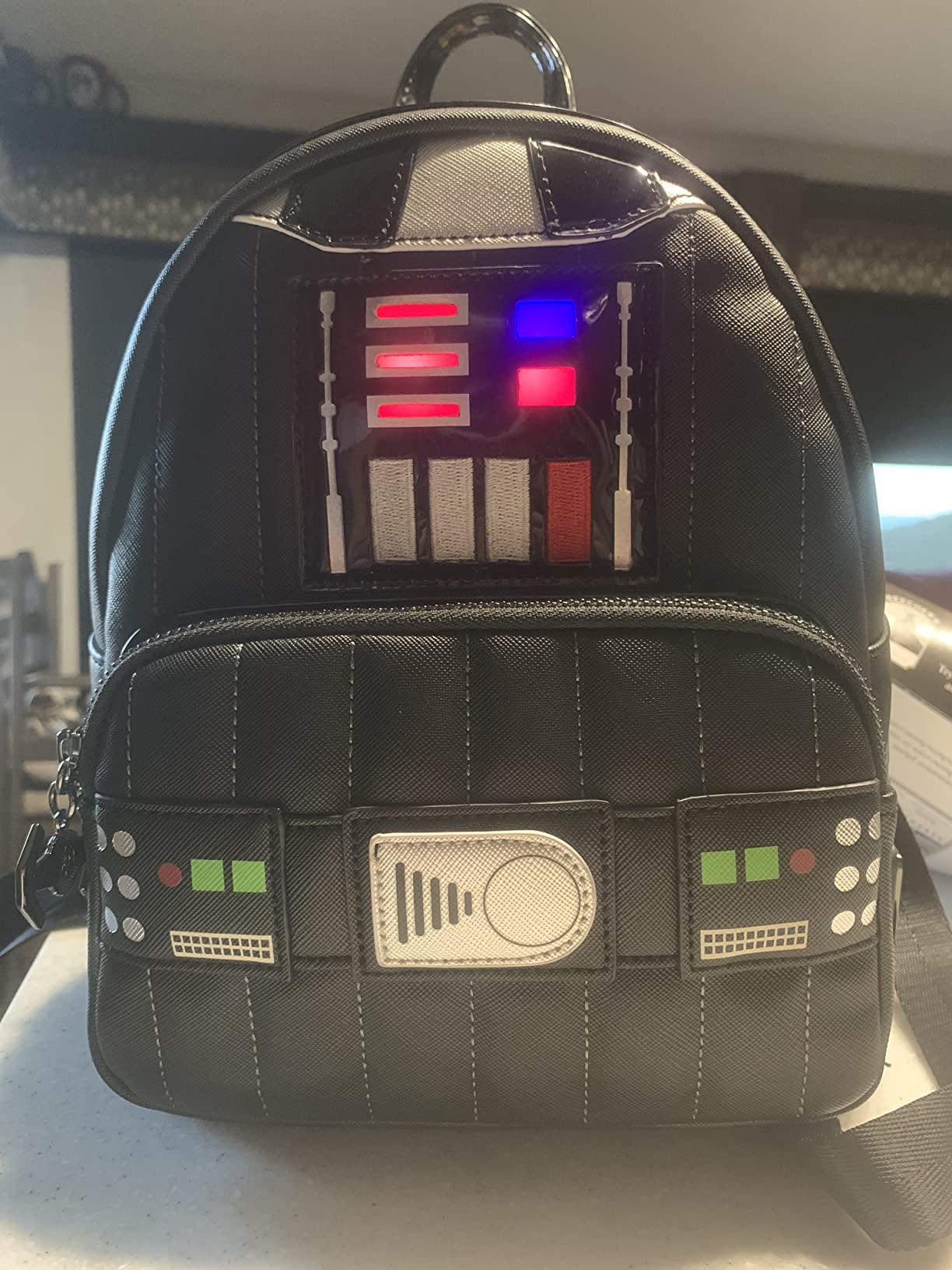 Loungefly Women's Star Wars Darth Vader Light Up Cosplay Double Strap Shoulder Bag Purse Customer Review Loungefly Women's Star Wars Darth Vader Light Up Cosplay Double Strap Shoulder Bag Purse - Customer Photo 2