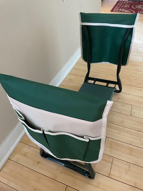 KVR Upgraded Garden Kneeler and Seat with Thicken & Widen Soft Kneeling Pad,Heavy Duty Foldable Gardener Stool with 2 Tool Pouches,Gardening Gifts for Women Mom Men Seniors - Customer Photo 2