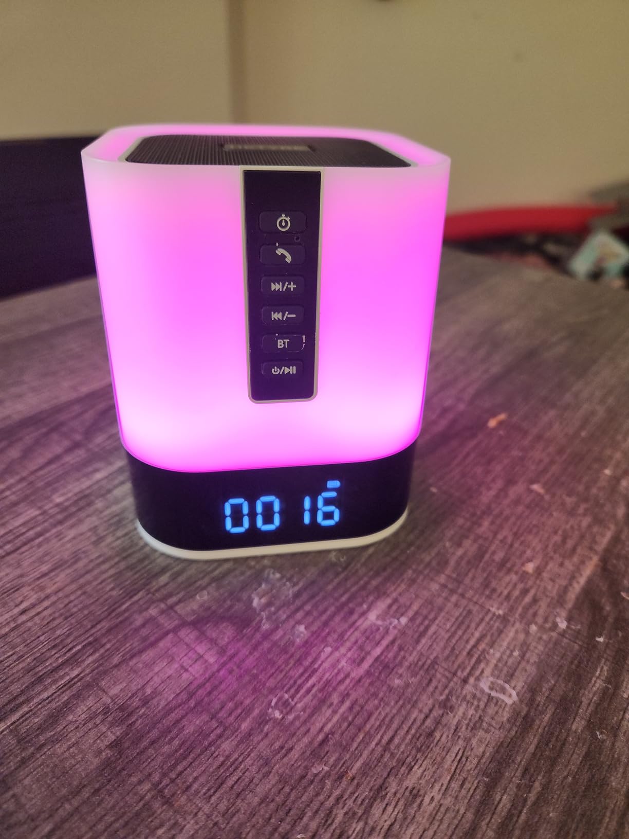 Night Light Bluetooth Speaker, 5 in 1 Touch Control Bedside Lamp Dimmable Multi-Color Changing, Bedroom Alarm Clock, Best Birthday Gift Ideas for 10 11 12 13 14 Year Old Teenage Girls/Boys Customer Review Night Light Bluetooth Speaker, 5 in 1 Touch Control Bedside Lamp Dimmable Multi-Color Changing, Bedroom Alarm Clock, Best Birthday Gift Ideas for 10 11 12 13 14 Year Old Teenage Girls/Boys - Customer Photo 3