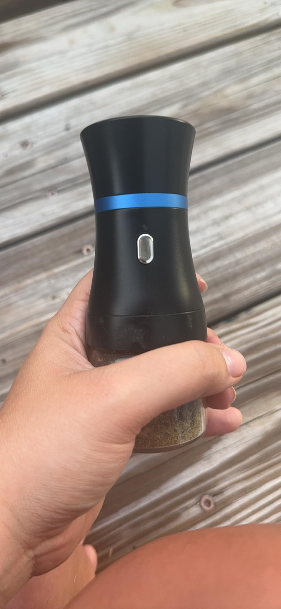 Spacenight Electric Herb Grinder COMPACT for Flower Buds, USB-Rechargeable, 2pcs 1.7oz Glass Herb Chamber - Ideal for Everyday Carry - Customer Photo 3