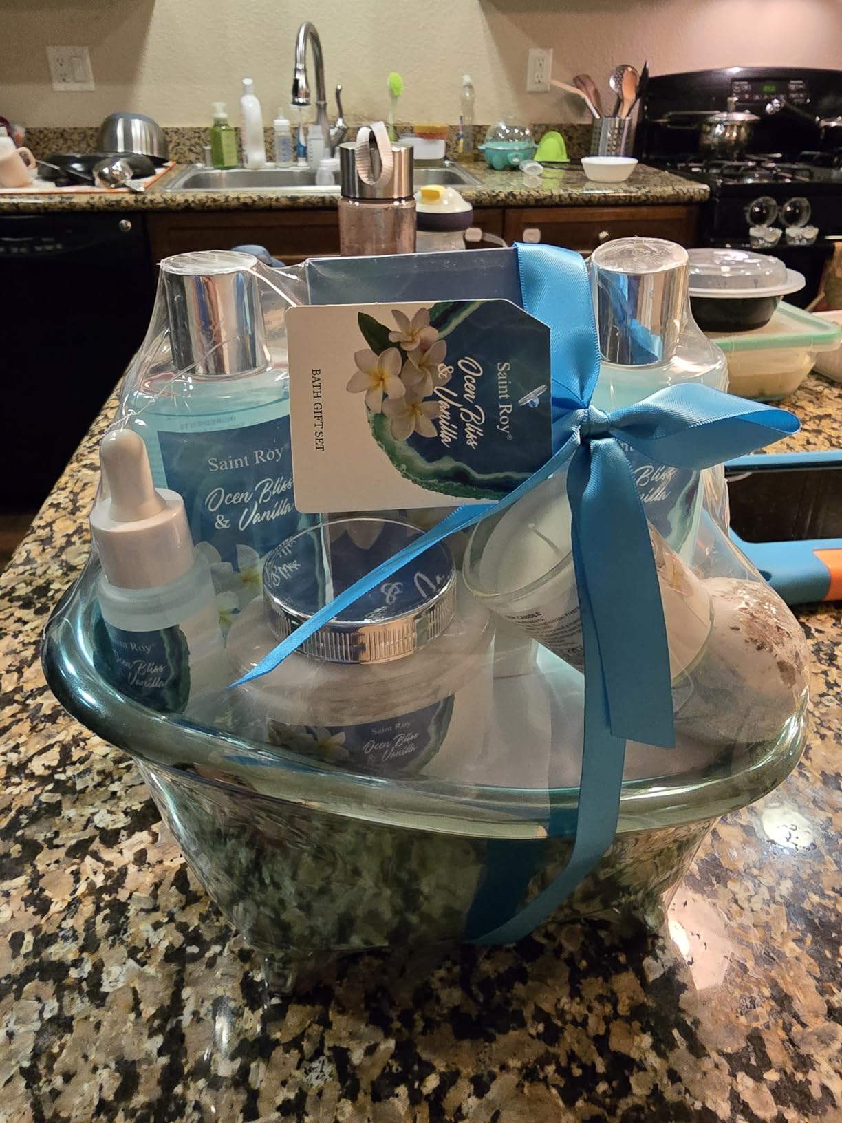 Bath Kit Christmas Gifts for Women, Spa Gifts bath Gift for Her Rose Mother Gift, Bath Set for Women, Luxury Home Spa bath and body Gift Basket, Bridal shower gift basket - Customer Photo 2