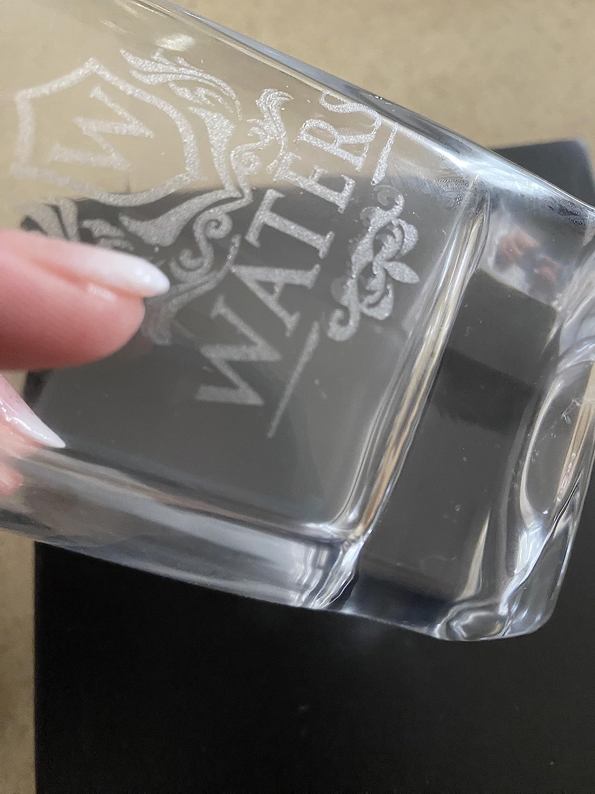 Amazing Items Set of 4 - Personalized Whiskey Glasses w/Name & Initial - 9 Designs - 9 oz, Limited Edition Monogrammed Rocks Glasses for Men, Dad Gifts - Customer Photo 1