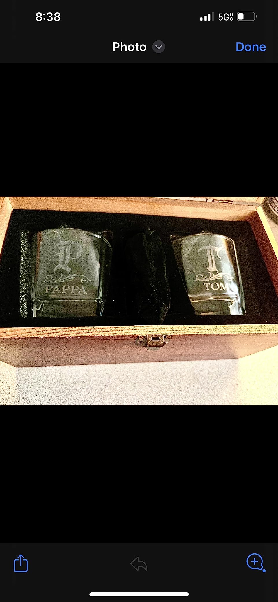 Amazing Items Set of 4 - Personalized Whiskey Glasses w/Name & Initial - 9 Designs - 9 oz, Limited Edition Monogrammed Rocks Glasses for Men, Dad Gifts - Customer Photo 2