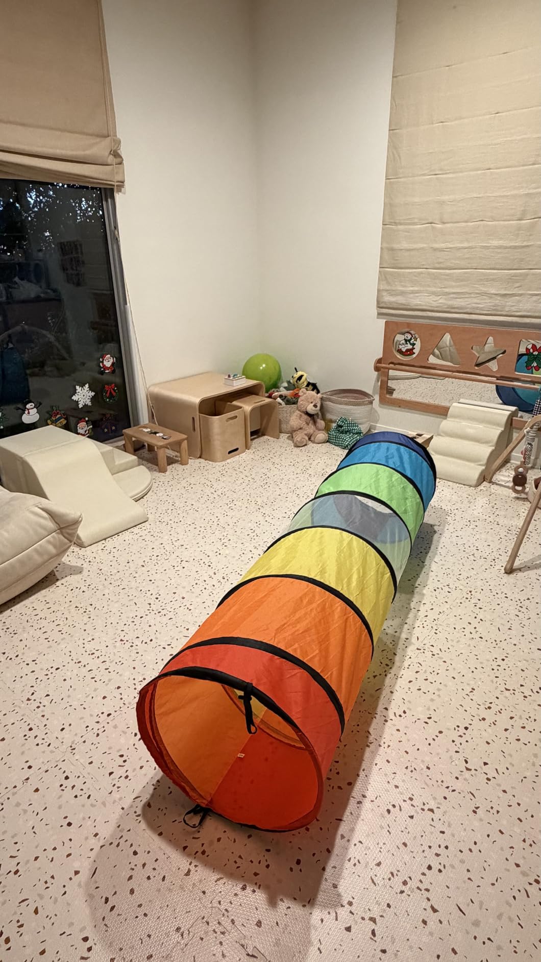 Kids Play Tunnel Tent for Toddlers, Colorful Pop Up Crawl Tunnel Toy for Baby or Pet with Breathable Mesh, Collapsible Gift for Boy and Girl Play Tunnel Indoor and Outdoor Game - Customer Photo 1