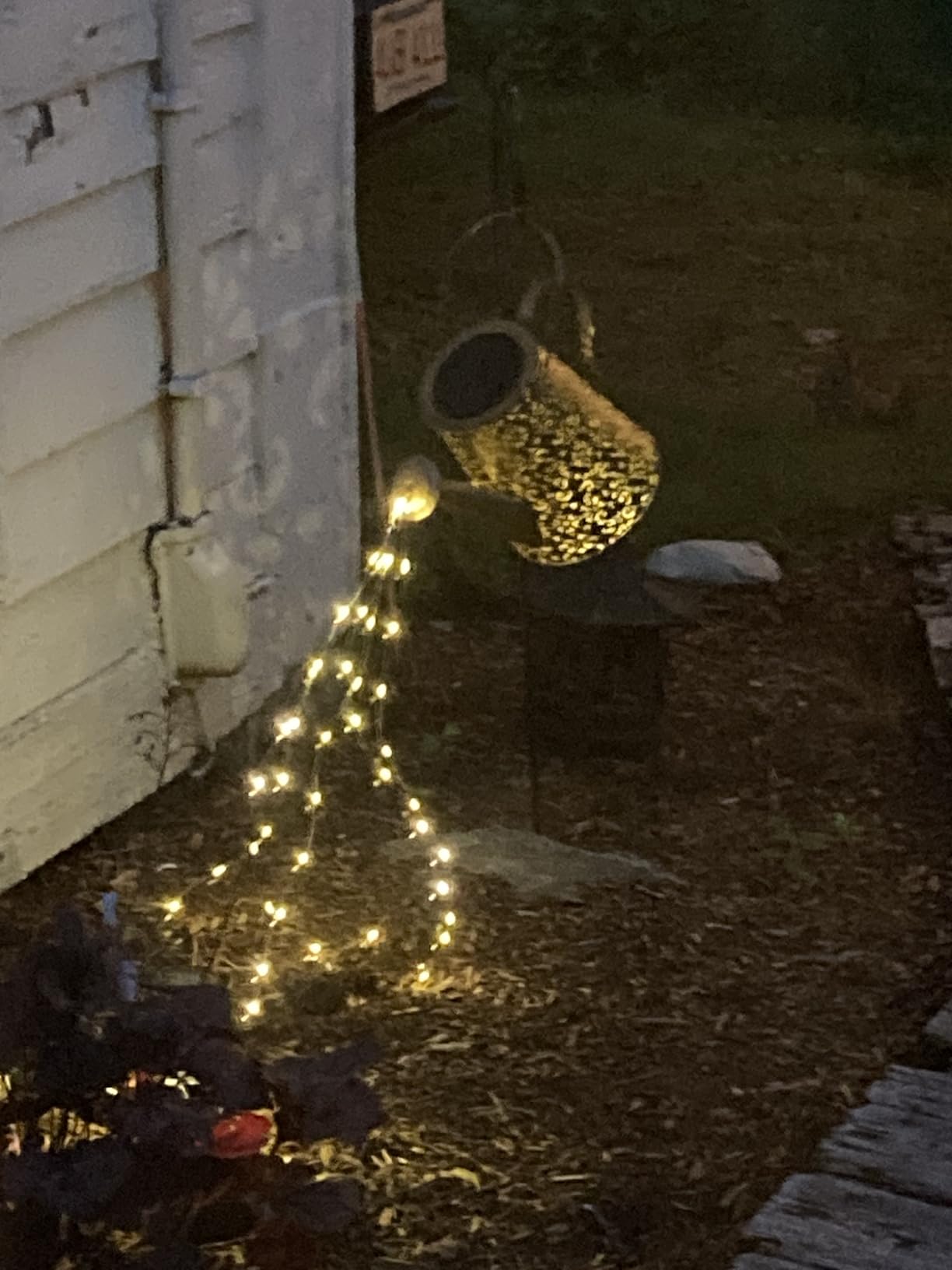 Solar Lights Outdoor Garden Decor, Large Hanging Waterproof Watering Can Landscape Lights Outside Decorations for Yard Front Porch Patio Backyard Gardening Gift for Mom Grandma Women Birthday - Customer Photo 1