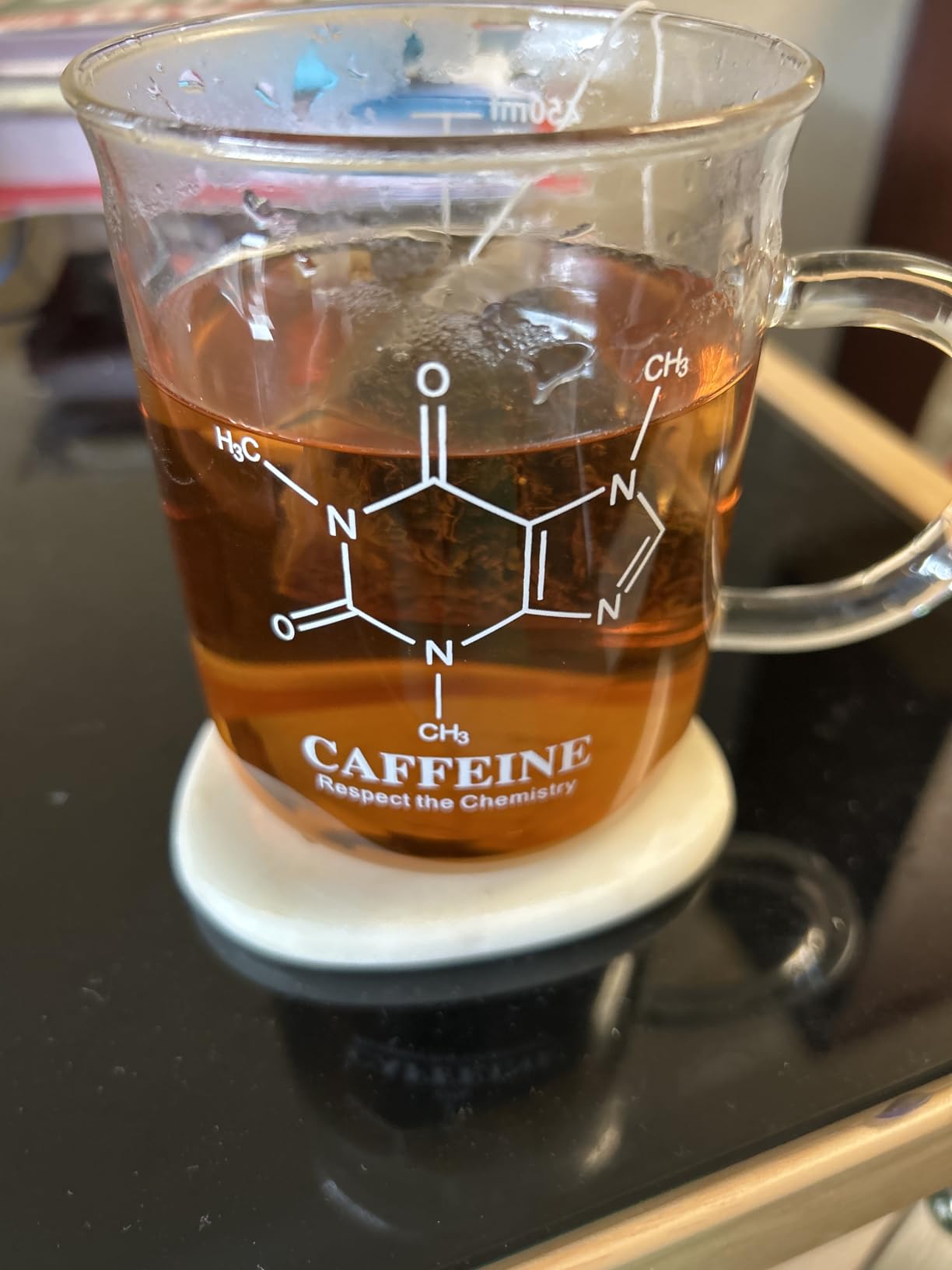 Caffeine Beaker Mug, Chemistry Coffee Mug 16 oz Borosilicate Glass, Measuring Graduated Beaker (450ml) - Customer Photo 1