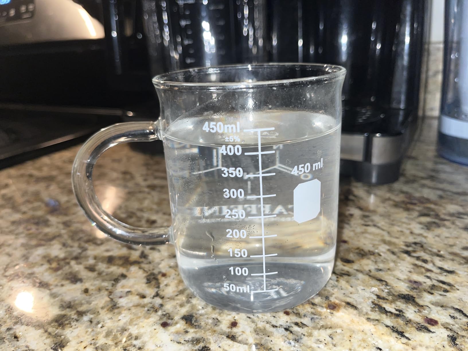 Caffeine Beaker Mug, Chemistry Coffee Mug 16 oz Borosilicate Glass, Measuring Graduated Beaker (450ml) - Customer Photo 2