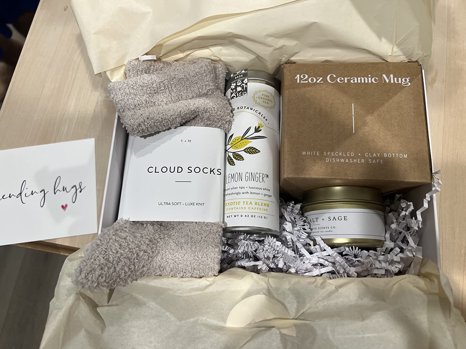 Unboxme Comforting Care Package for Women - Organic Self-Care Get Well Soon Gift Basket with Fluffy Socks, Lemon Ginger Tea Set, Sea Salt, Scented Candle - Ideal Post-Surgery & Feel Better Basket Customer Review Unboxme Comforting Care Package for Women - Organic Self-Care Get Well Soon Gift Basket with Fluffy Socks, Lemon Ginger Tea Set, Sea Salt, Scented Candle - Ideal Post-Surgery & Feel Better Basket - Customer Photo 2