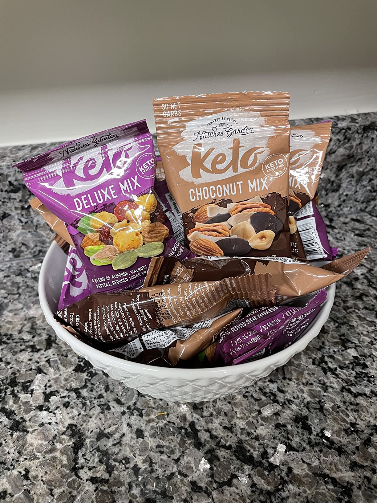 Nature's Garden Keto Variety Snack Packs – Keto Snack Mix, Keto Deluxe Mix, Heart Healthy Nuts, Probiotic Cheese Balls, Mixed Nuts, Gluten-Free, Energy Boost, Healthy Snacks– 1 Oz Bags (18 Individual Servings) Customer Review Nature's Garden Keto Variety Snack Packs – Keto Snack Mix, Keto Deluxe Mix, Heart Healthy Nuts, Probiotic Cheese Balls, Mixed Nuts, Gluten-Free, Energy Boost, Healthy Snacks– 1 Oz Bags (18 Individual Servings) - Customer Photo 1