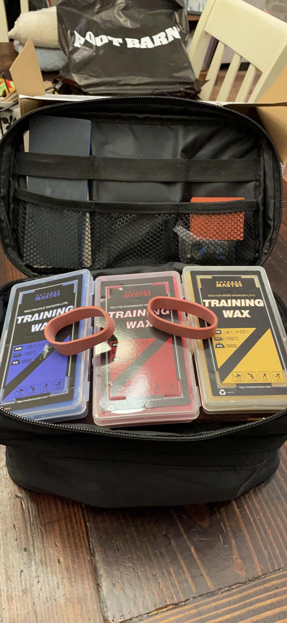 OutdoorMaster Ski Snowboard Tuning and Waxing Kit with Waxing Iron,Universal Wax,Edge Tuner,Brush,Wax Scraper,Ptex,Fixer Screw,Rubber Band - Customer Photo 1