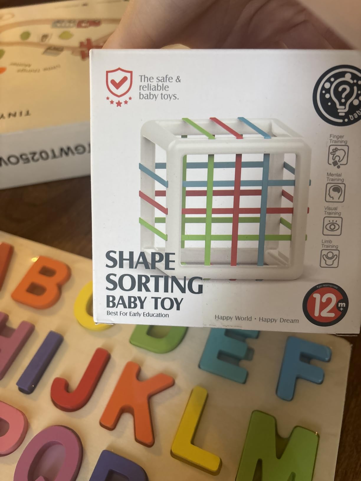 MINGKIDS Montessori Toys for 1 Year Old, 6 Pc Multi Sensory Shape, Toddler Developmental Learning Birthday Gifts, Baby Toys 12 Month - Customer Photo 2