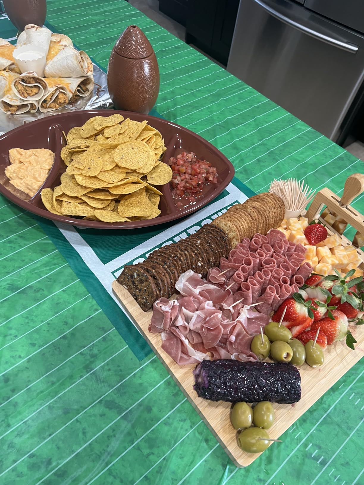 RoyalHouse Unique Bamboo Cheese Board and Knife Set with 2 Slide-Out Cutlery Drawers - Charcuterie Boards Set - Birthday Gifts for Women, Wedding Gifts for Couples 2025, Bridal Shower Gifts - Customer Photo 1