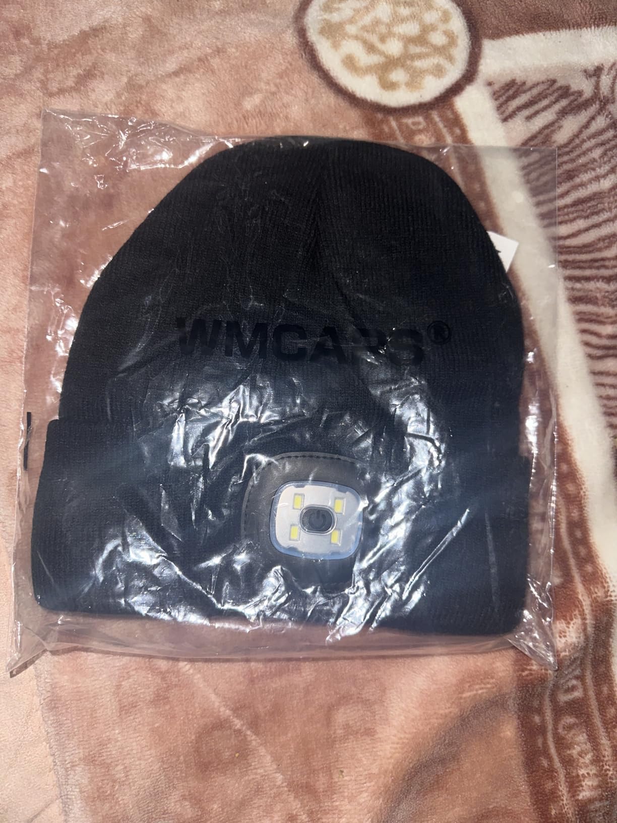 Wmcaps Bluetooth Beanie with a Light, Unisex USB Rechargeable 4 LED Fashlight Hat with Cordless Headphones, Unique Christmas Birthday Gifts for Men Him Husband Teen Black Customer Review Wmcaps Bluetooth Beanie with a Light, Unisex USB Rechargeable 4 LED Fashlight Hat with Cordless Headphones, Unique Christmas Birthday Gifts for Men Him Husband Teen Black - Customer Photo 1