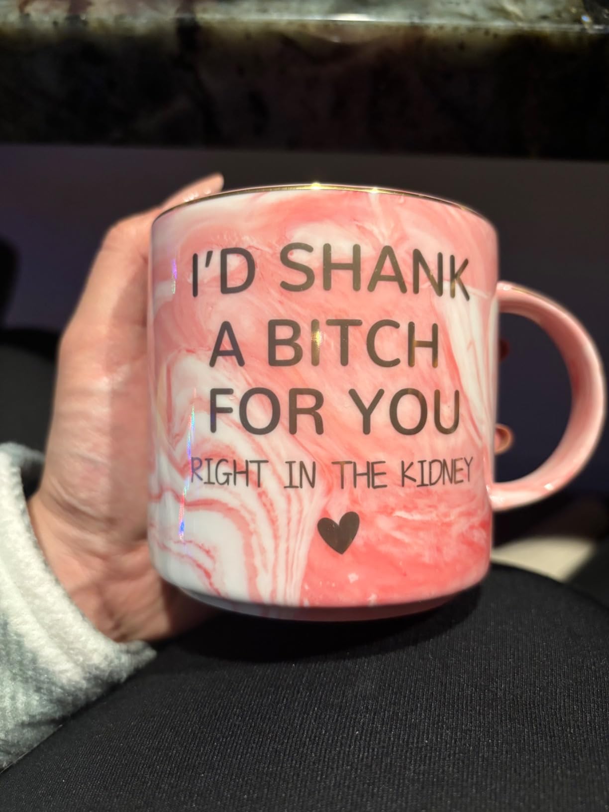 Birthday Christmas Gifts for Women - 12oz Funny Coffee Mug for Best Friend Mom Grandma Wife Aunt Sister Gifts from Sister Stocking Stuffers Valentines Galentines Day Present for Her Girlfriend Besties - Customer Photo 2