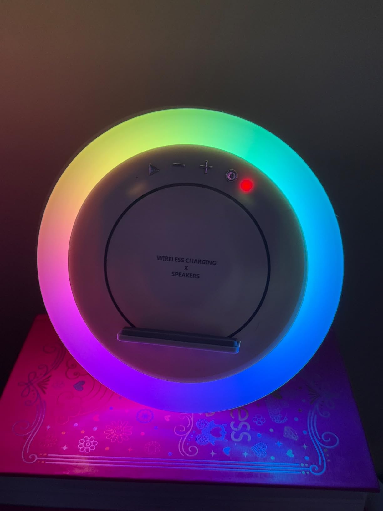 Bluetooth Speaker with Lights, Wireless Charging Speaker, Best Birthday Gift Ideas Teenage,Applicable for Bedroom/Teen Girl Gifts/Please use The Original Adapter(5W Wireless Charging) Customer Review Bluetooth Speaker with Lights, Wireless Charging Speaker, Best Birthday Gift Ideas Teenage,Applicable for Bedroom/Teen Girl Gifts/Please use The Original Adapter(5W Wireless Charging) - Customer Photo 1