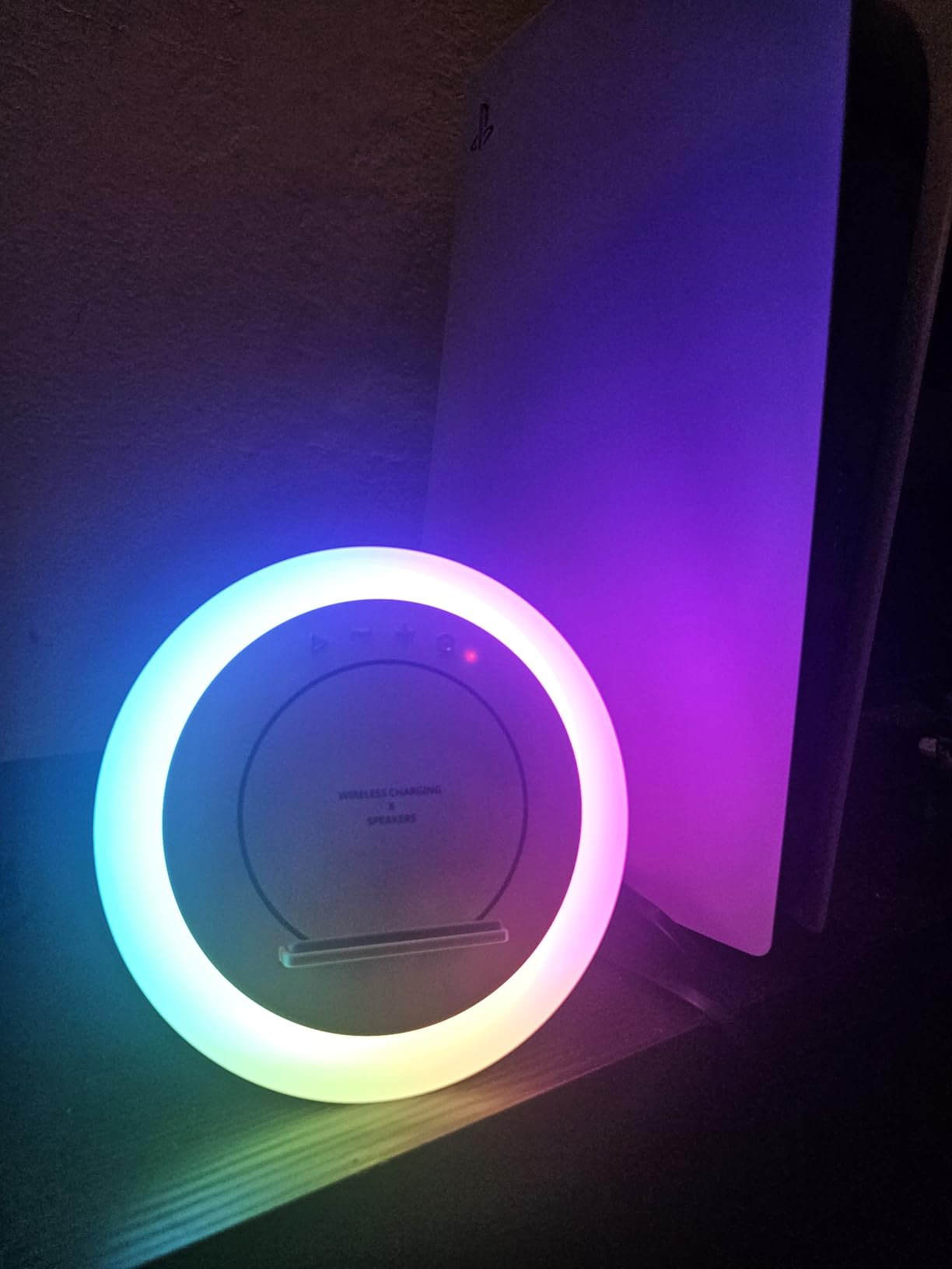 Bluetooth Speaker with Lights, Wireless Charging Speaker, Best Birthday Gift Ideas Teenage,Applicable for Bedroom/Teen Girl Gifts/Please use The Original Adapter(5W Wireless Charging) - Customer Photo 2