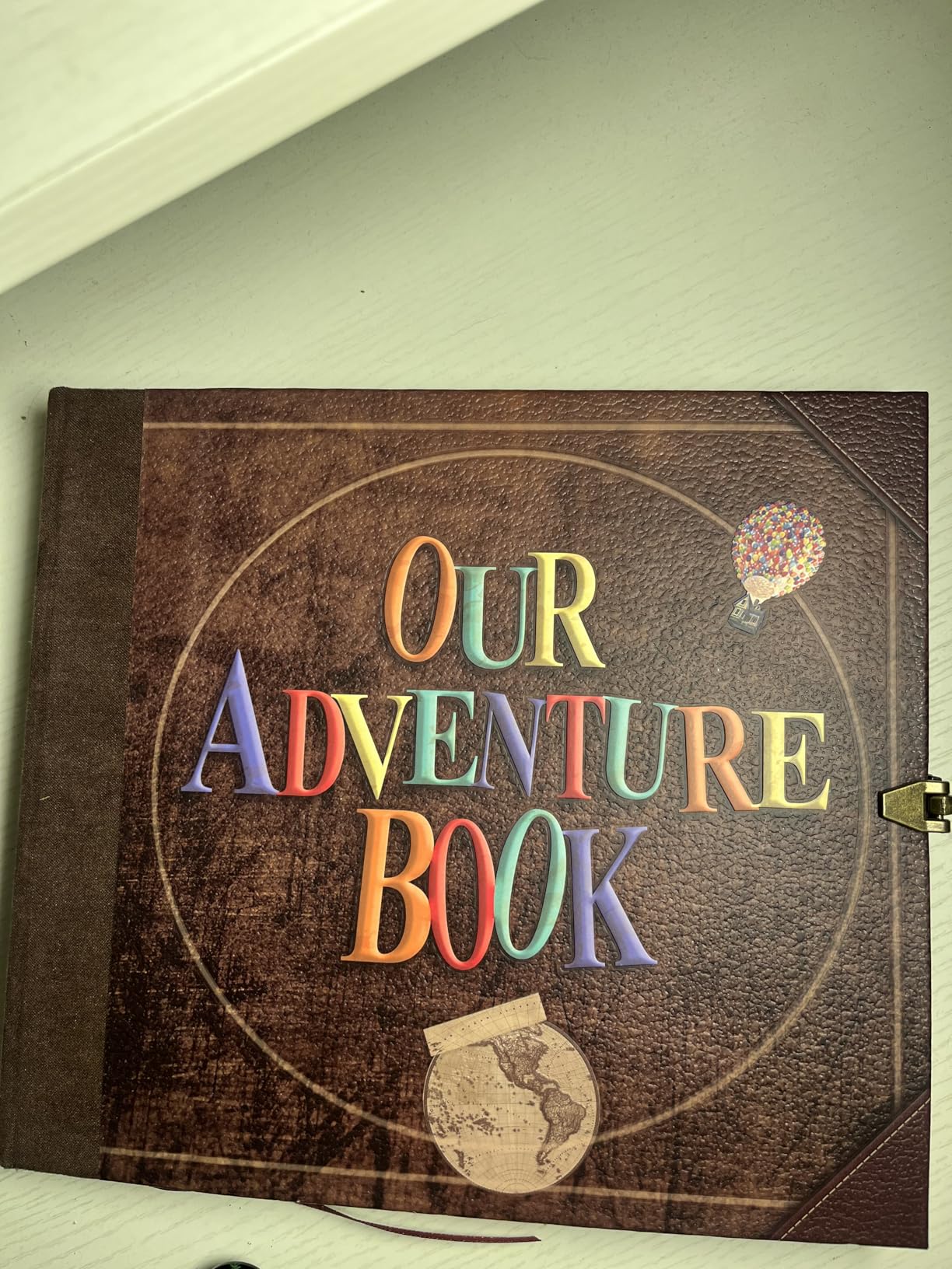 Our Adventure Book Travel Diary Photo Book,Scrapbook, Photo Album,Retro-Style Souvenirs, Vintage Guestbook DIY Anniversary Wedding Travel Writing Baby Friend Gift, Heartfelt Present(Ball) - Customer Photo 3