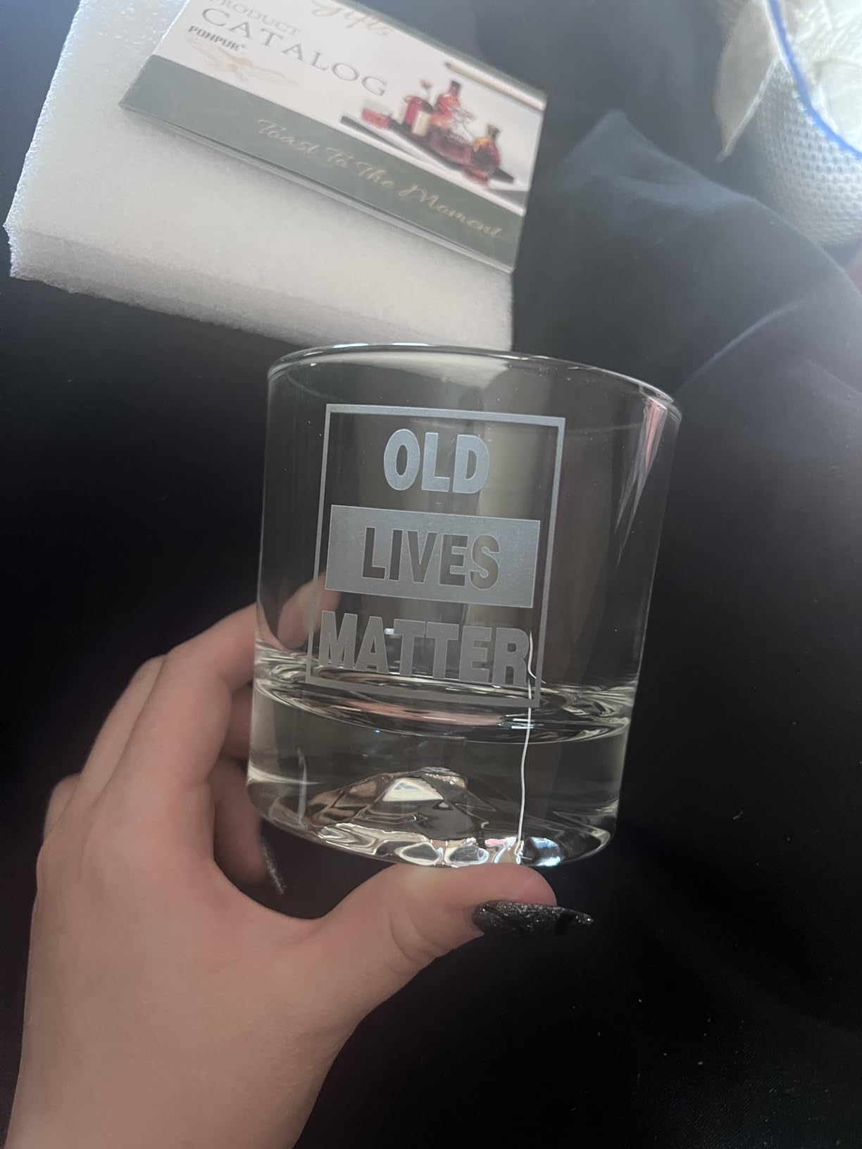 Gifts for Men Dad, OLD LIVES MATTER Whiskey Glass, Funny Grandpa Gag Gift Ideas for Christmas Birthday Anniversary, Unique Him Husband Boyfriend Adults Old Man Bourbon Scotch Presents - Customer Photo 5