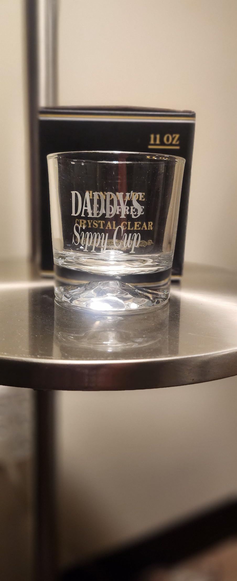 PONPUR Gifts for Dad Men Fathers Day, Daddy's Sippy Cup Whiskey Glass, Funny Birthday Gag Dad Husband Gifts Ideas from Daughter Son Kids, Stocking Stuffers, Bourbon Scotch Gifts for Expecting Father - Customer Photo 1