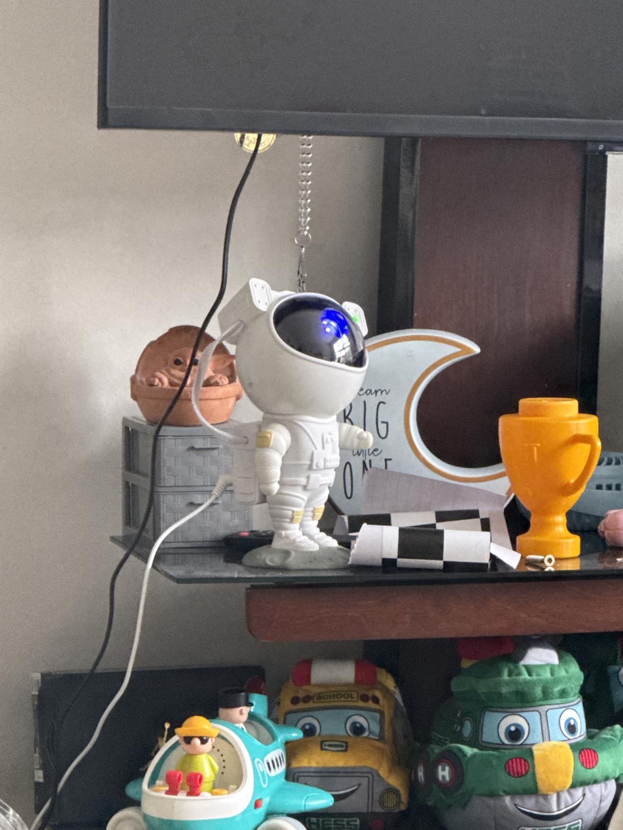 Star Projector Galaxy Night Light - Astronaut Space Projector, Starry Nebula Ceiling LED Lamp with Timer and Remote, Kids Room Decor Aesthetic, for Christmas & Birthdays - Customer Photo 1